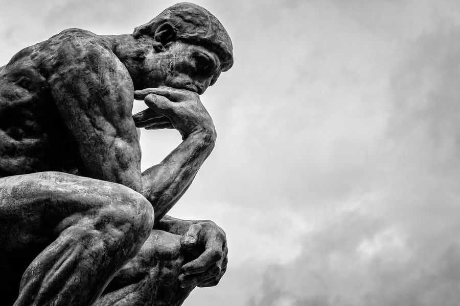 Image of a Thinking-Man sculpture